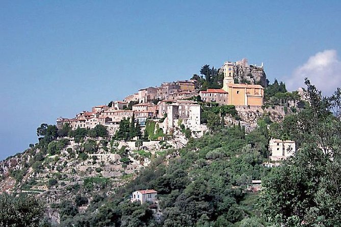 Eze,Monaco ,Monte-Carlo Shared and Guided 1/2 Day Tour from Nice - Vieux Eze’s steep lanes and the view toward Saint-Jean-Cap-Ferrat