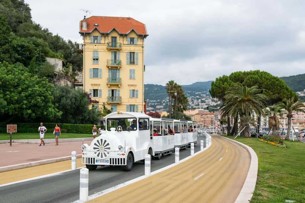 Nice: A gentle ride on a little electric train with a panoramic view - The 10-minute hilltop stop for 360° views over Nice and the Baie des Anges