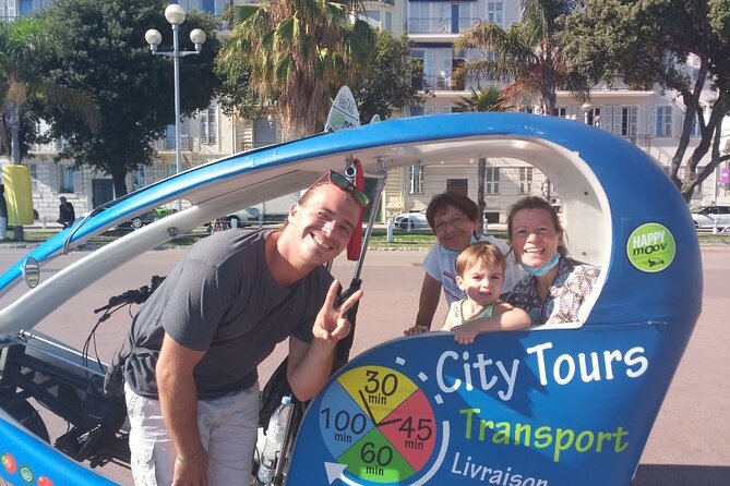 Nice: private guided Tour by electric taxi bike - The Guided Route: Masséna Heartbeat to the Opéra and Old Nice Lanes