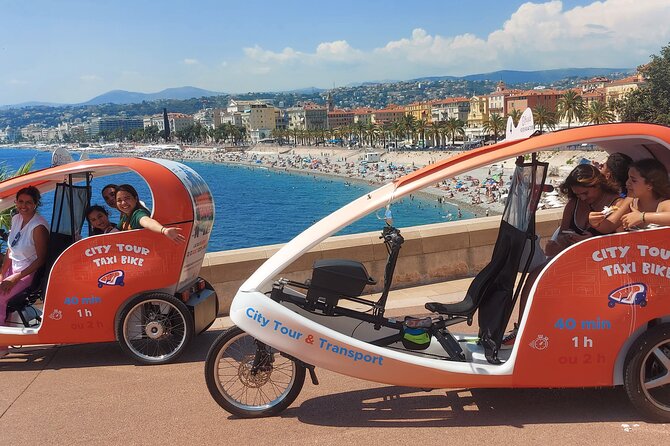 Nice: Visit of Nice by electrically assisted bike taxi 1 hour. - Memorial of the two wars and the shift to reflection
